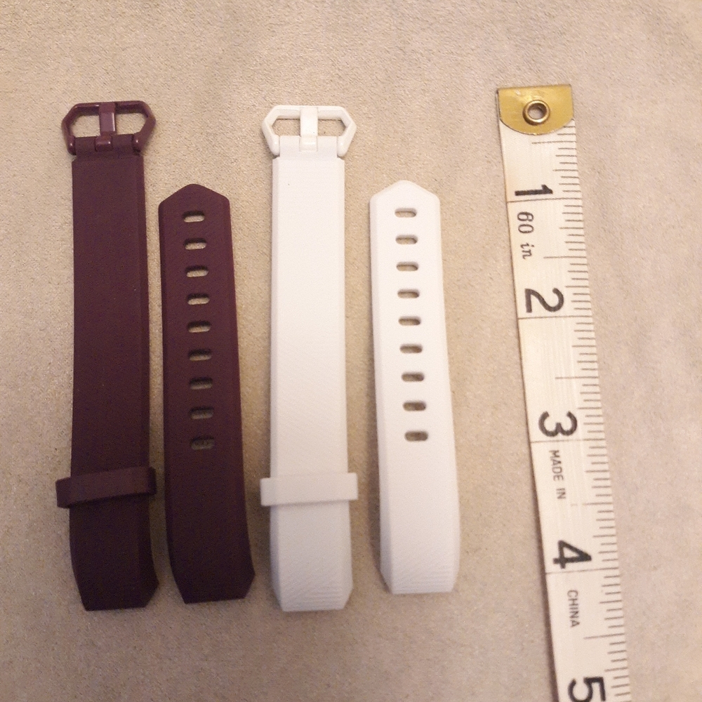 Geak Compatible with FitBit Small white and Plum wrist watch band